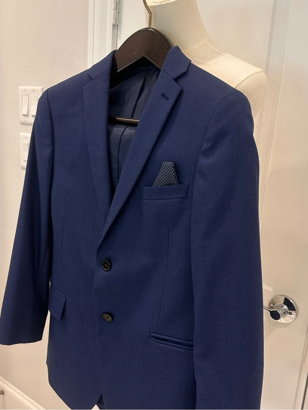 Lauren Ralph Lauren Boys Navy Blue Blazer Sport Coat 18R Two Button Suit Jacket